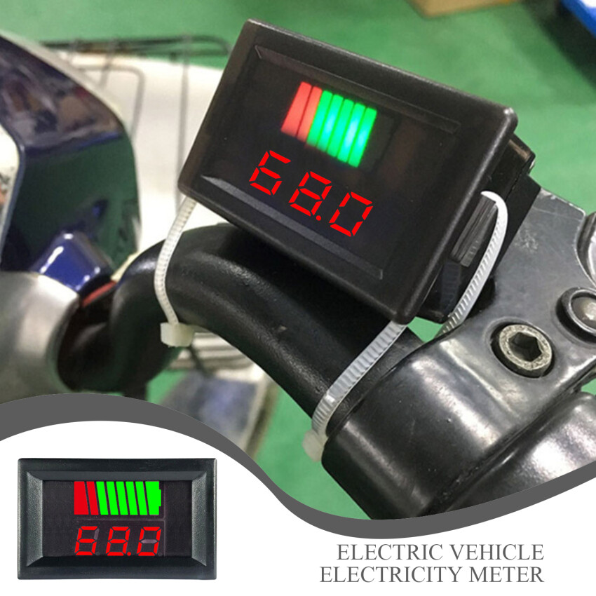 Electric Vehicle Voltage Meter Digital Battery Voltage Meter For 12V 24V 36V 48V 60V Electric Vehicle Electric Vehicle Battery Display Digital Voltage Meter
