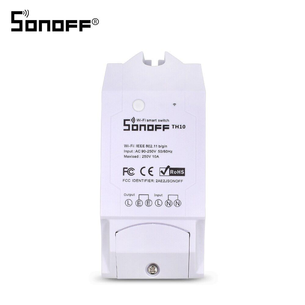 Itead sonoff th10 th16 wifi switch si7021 temperature humidity sensor wifi remote control for smart home automation module 16a
