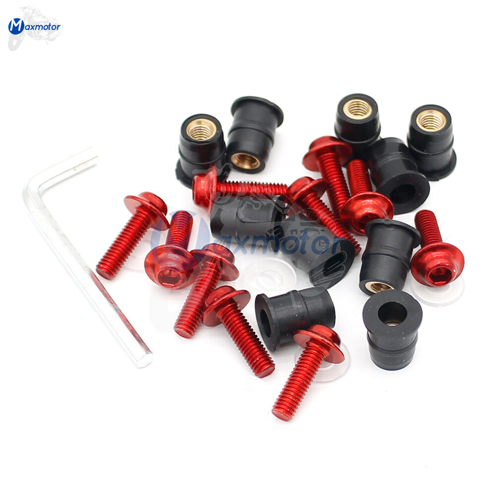 10 pcs m5 windshield bolts screw nut fastener kit for kawasaki z300 z 300 abs 2013-2023 motorcycle accessories