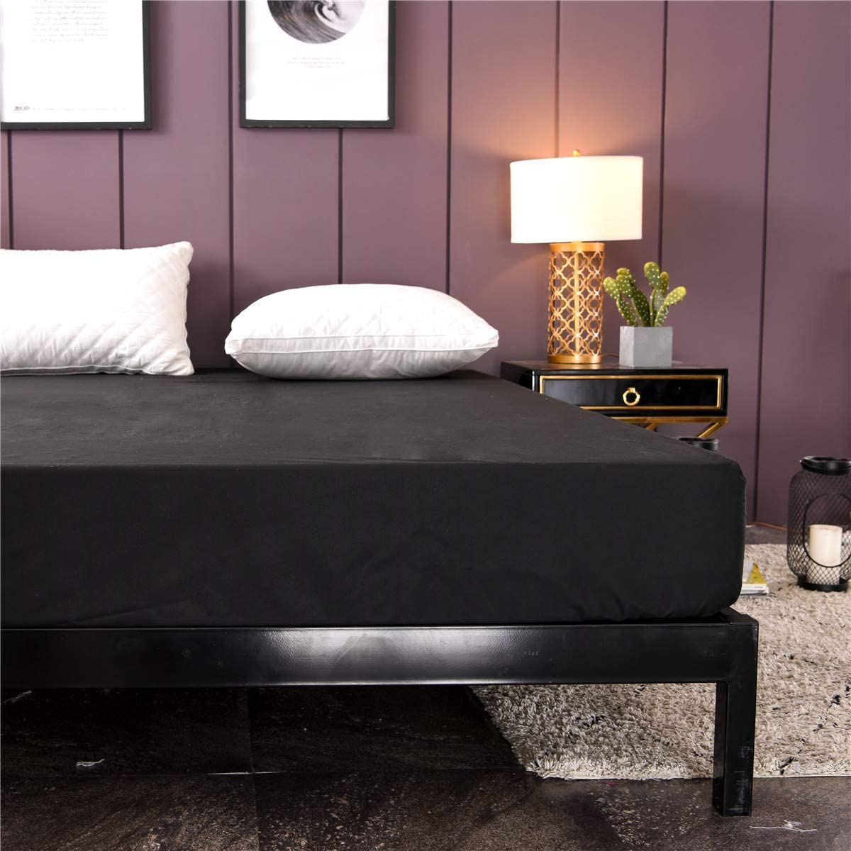 Premium Quality Waterproof Mattress Protector Bed Cover Waterproof Bed Sheet / Mattress Protector Pad Fitted Sheet / Bed Linen 100% Waterproof Mattress Protector Bed Sheet Anti Mites Bed Cover For Mattress Topper Deep Pocket Polyester Bed Cover