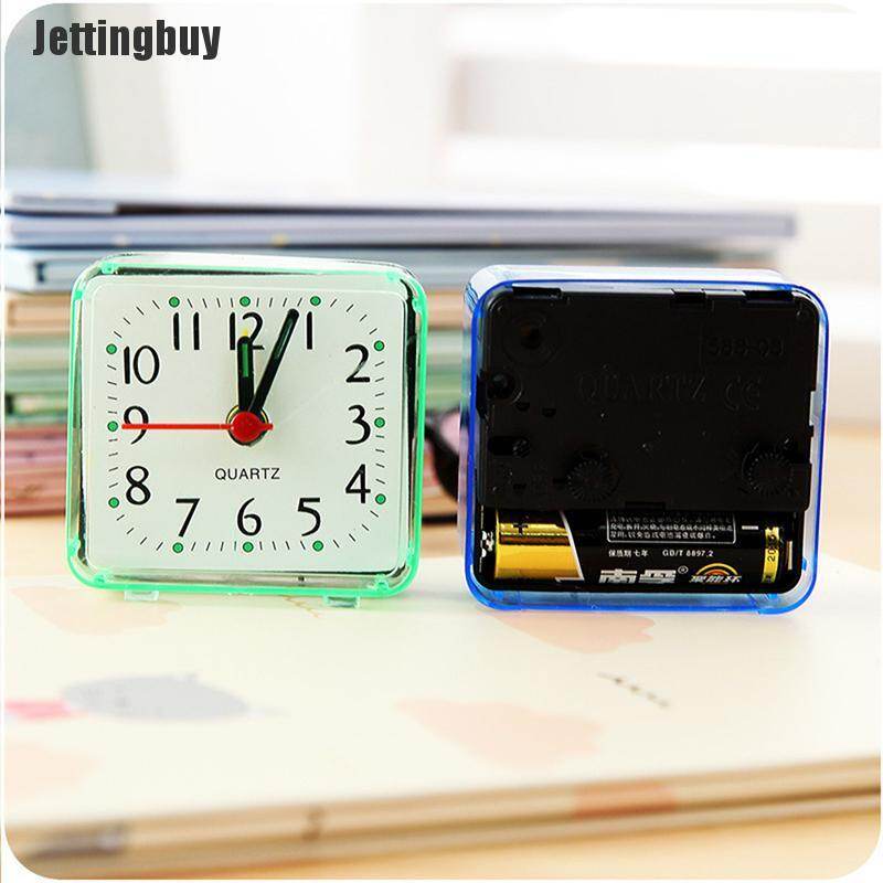 Jettingbuy Giảm Giá Chớp Nhoáng Kiểu Học Sinh Dễ Thương Đồng Hồ Báo Thức Đồng Hồ Nhỏ Gọn Cạnh Giường Vuông Đồng Hồ Trang Trí Để Bàn