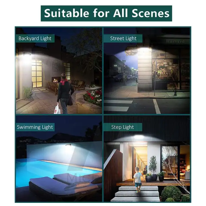 Microbang Upgraded 100 Led Solar Lights Outdoor Lighting Wall Led Solar Lights Outdoor Lighting Wall