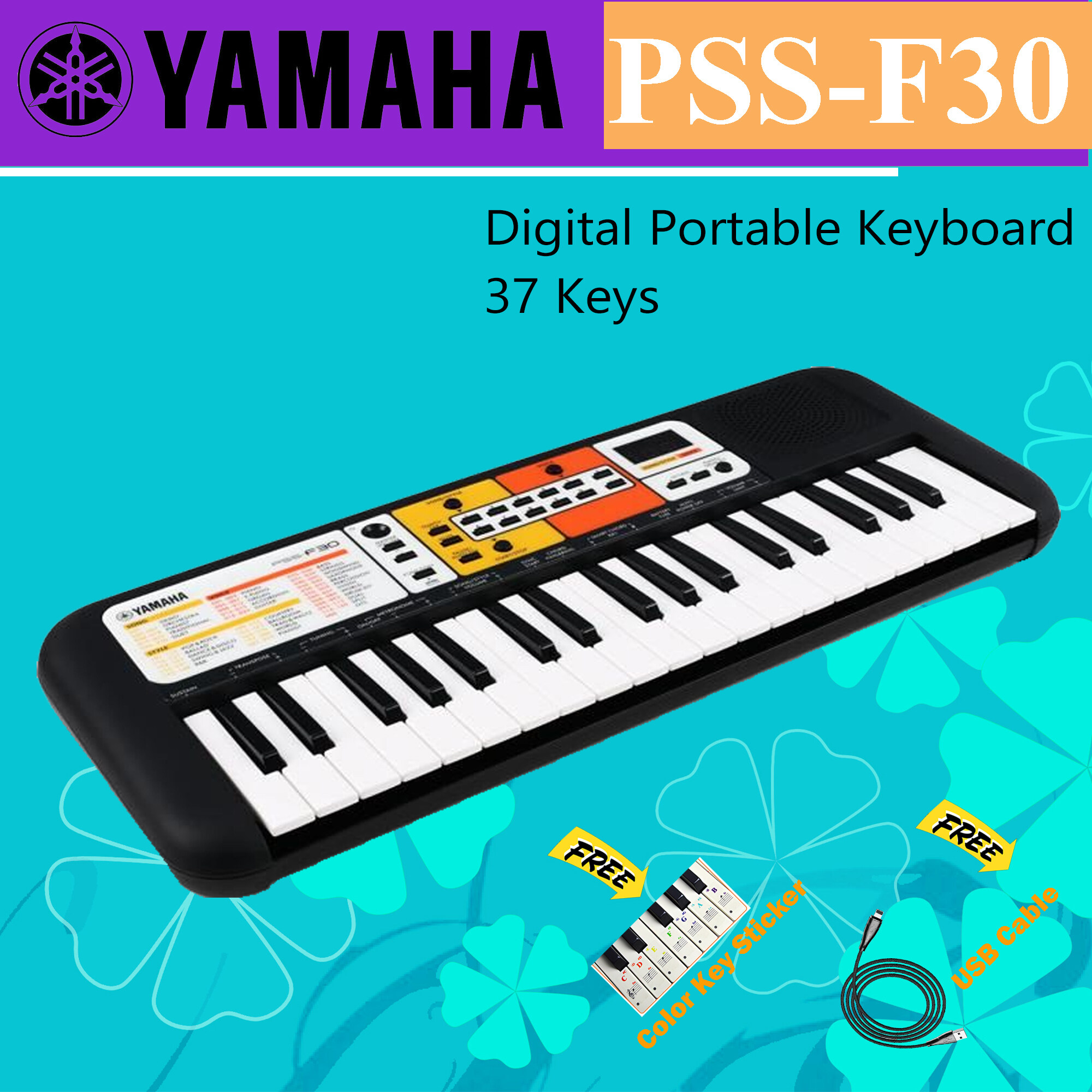 Yamaha PSS-F30 37-Key Mini Piano Portable Electronic Keyboard ( PSSF30 ...