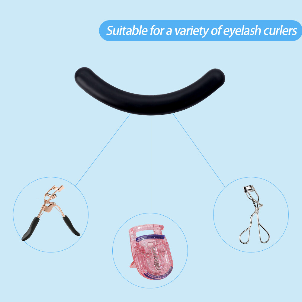 Dorisna 4pcs/box Eyelash Curler Replacement Pads Universal Type Curling High Elastic Rubber Pad Beauty Tool Makeup