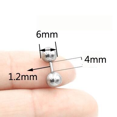 1 Piece 4mm Bar Stainless Steel Captive Bead Hoop Ring Straight Barbell Rings Pa Ring Nose Rings Body Piercing Jewelry