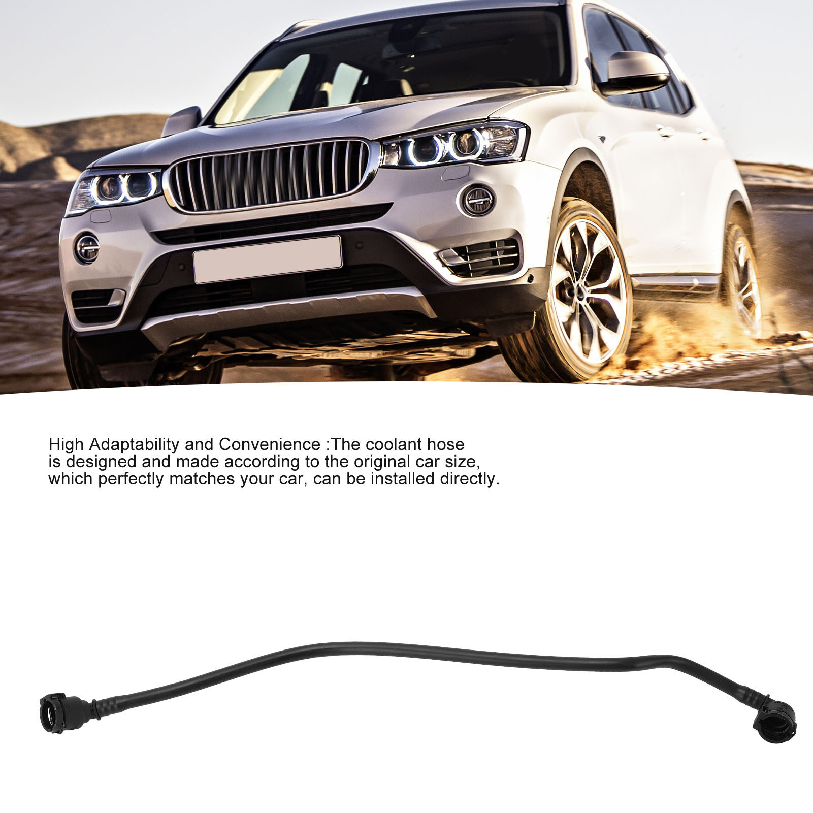 Engine Coolant Hose 17128651298 Engine Coolant Overflow Hose Improved Engine Efficiency High Adaptability for Car