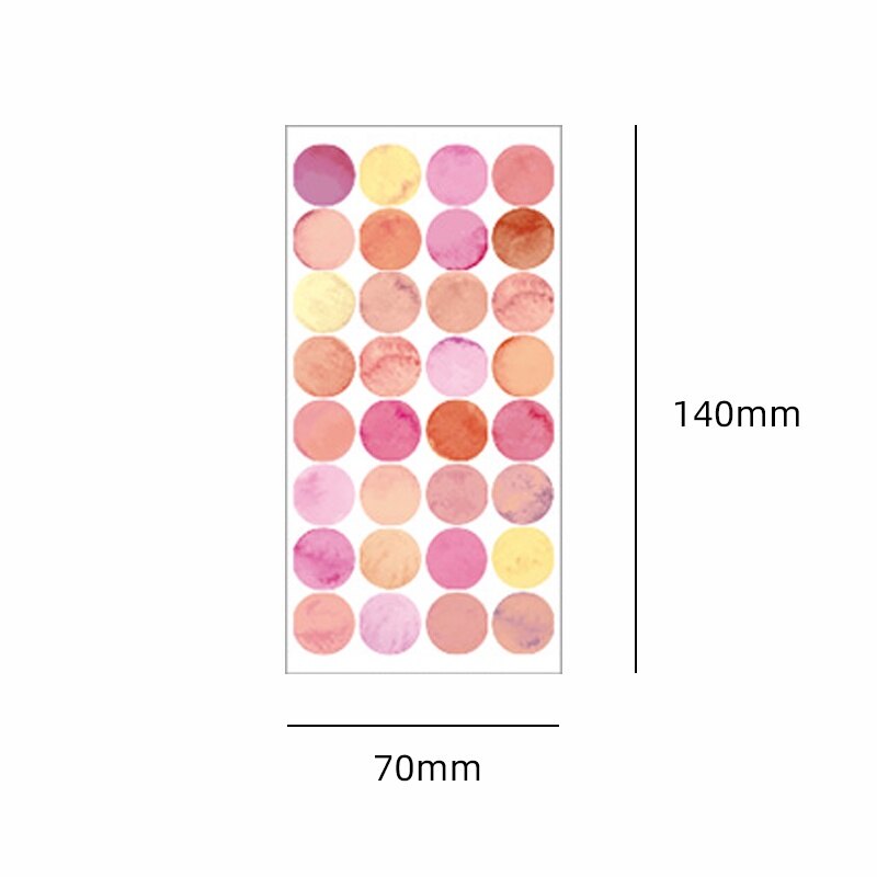 6 Tấm Morandi Màu Monet Vườn Loạt chấm bi Dán Cổ Điển Trang Trí DIY Polka Dot Dán