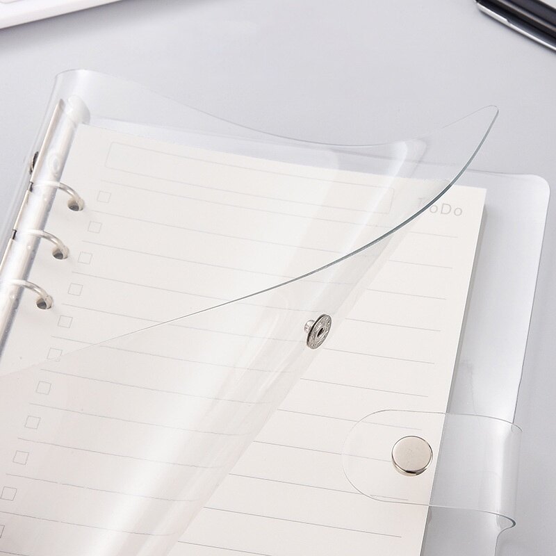 80 Sheets 6 Rings Grid Inner A5 A6 PVC Soft Cover Binder Notebook Loose-leaf Notebook Planner Journal Student Office Stationary Supplies