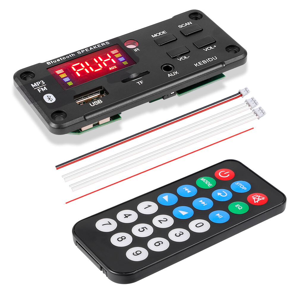 Bluetooth 5.0 mp3 decoder mp3 player usb recording module fm radio aux for speaker handsfree