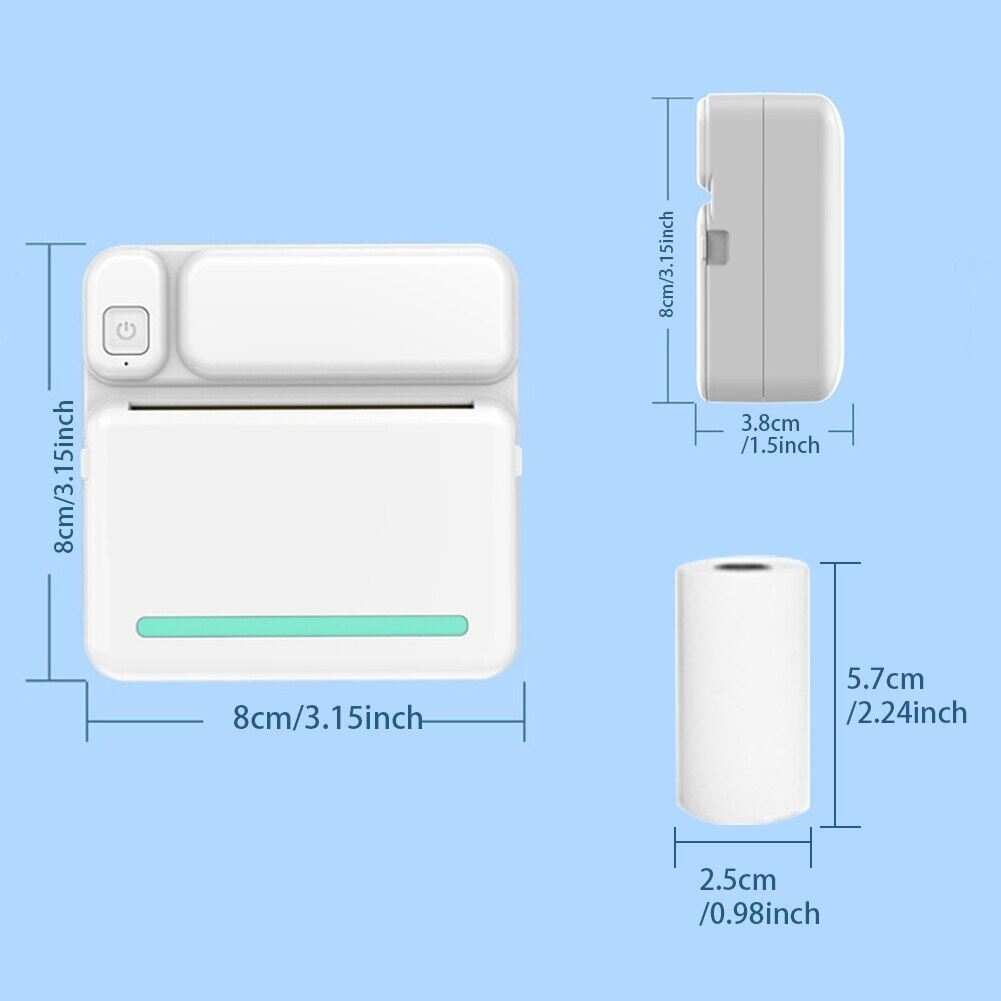 Mini Printer Portable Thermal Printer Pocket Photo Label Printers Sticker Inkless Bluetooth Miniprint For Phone 200Dpi Printing