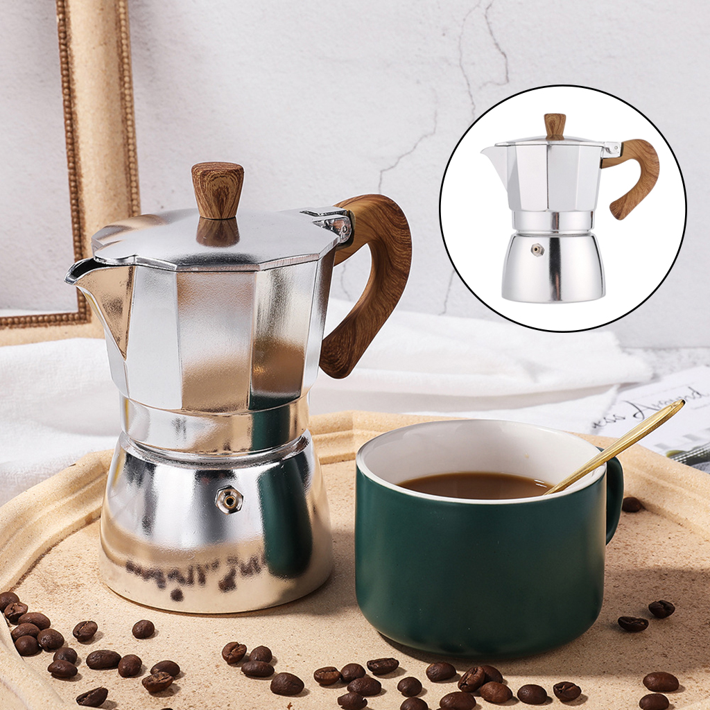 Blesiya Máy Pha Cà Phê Espresso Cổ Điển Bình Moka Espresso, Dễ Vận Hành