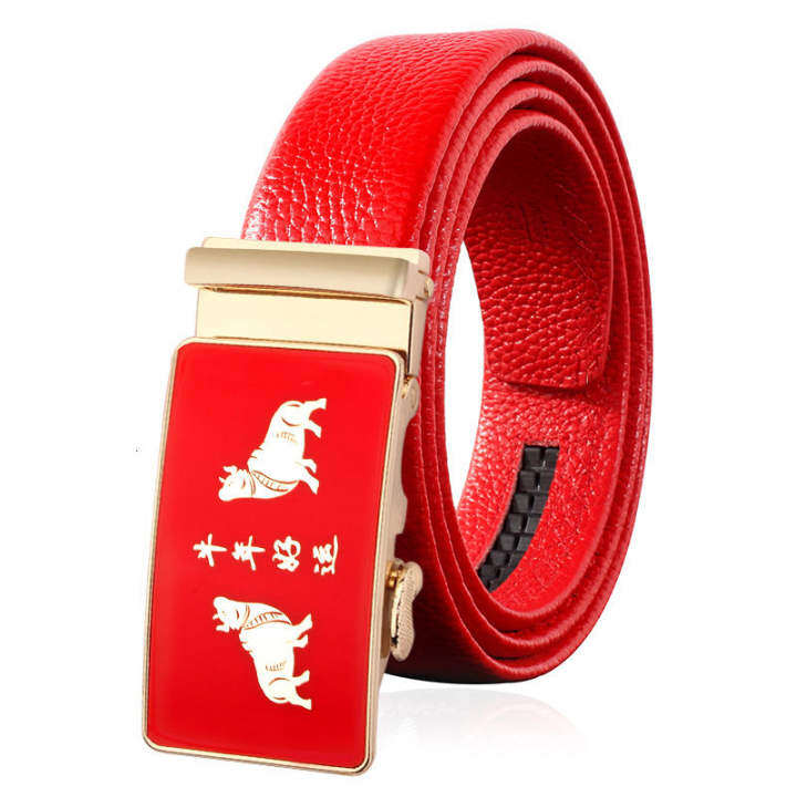 mens red belt