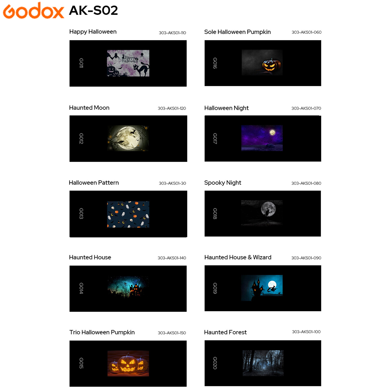 Godox ak-s02 slide set transparencies for godox ak-r21 camera flash projector, pack of 10pcs