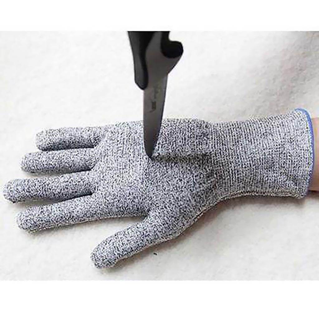 Blesiya 1 Pair Protective Work Gloves Elastic Cut Proof Stab Resistant Butcher S-XL