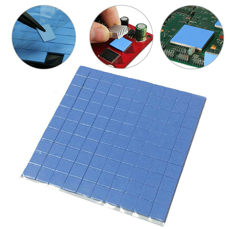 CJing Legend Blue 100mmx100mmx1mm GPU CPU Heatsink Cooling Thermal Conductive Silicone Pad