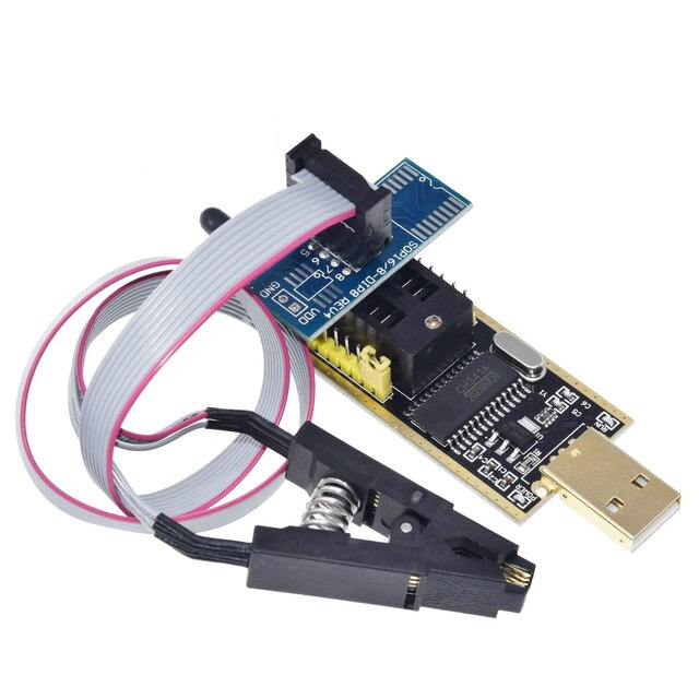 CH341A 24 25 Series EEPROM Flash BIOS Mô-đun Lập Trình USB + Clip Kiểm Tra SOIC8 SOP8 Cho EEPROM 93CXX / 25CXX / 24CXX