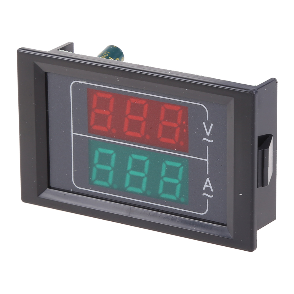 Vôn Kế Kỹ Thuật Số Mini Ampe Kế AC50-500/Đồng Hồ Đo Điện Áp Ampe Vôn Kế Màn Hình LED 0-600V Ampe Kế Kiểm Tra Chỉ Báo