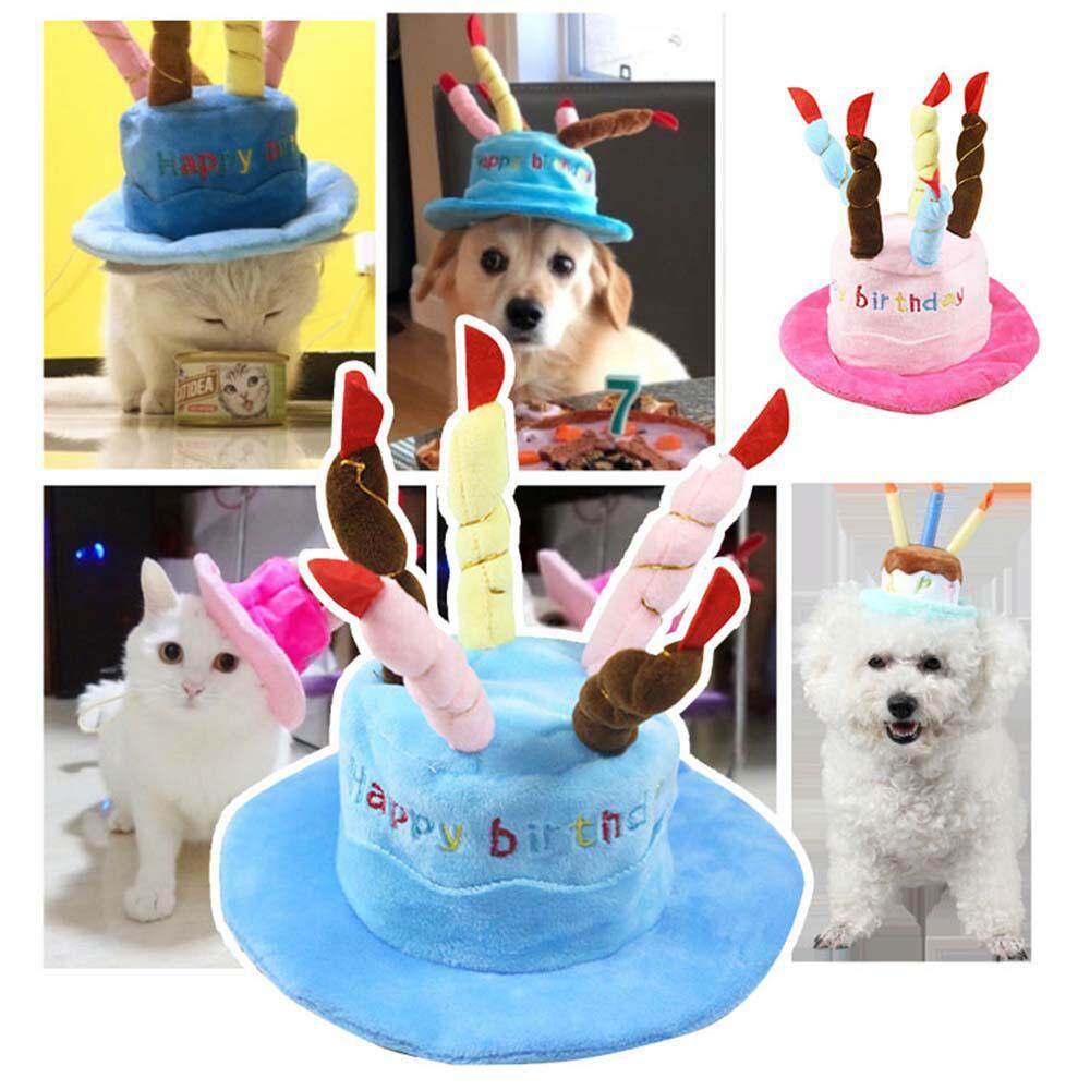 Efuture Anjing Topi Ulang Tahun Hewan Peliharaan Perubahan Cap Kue
