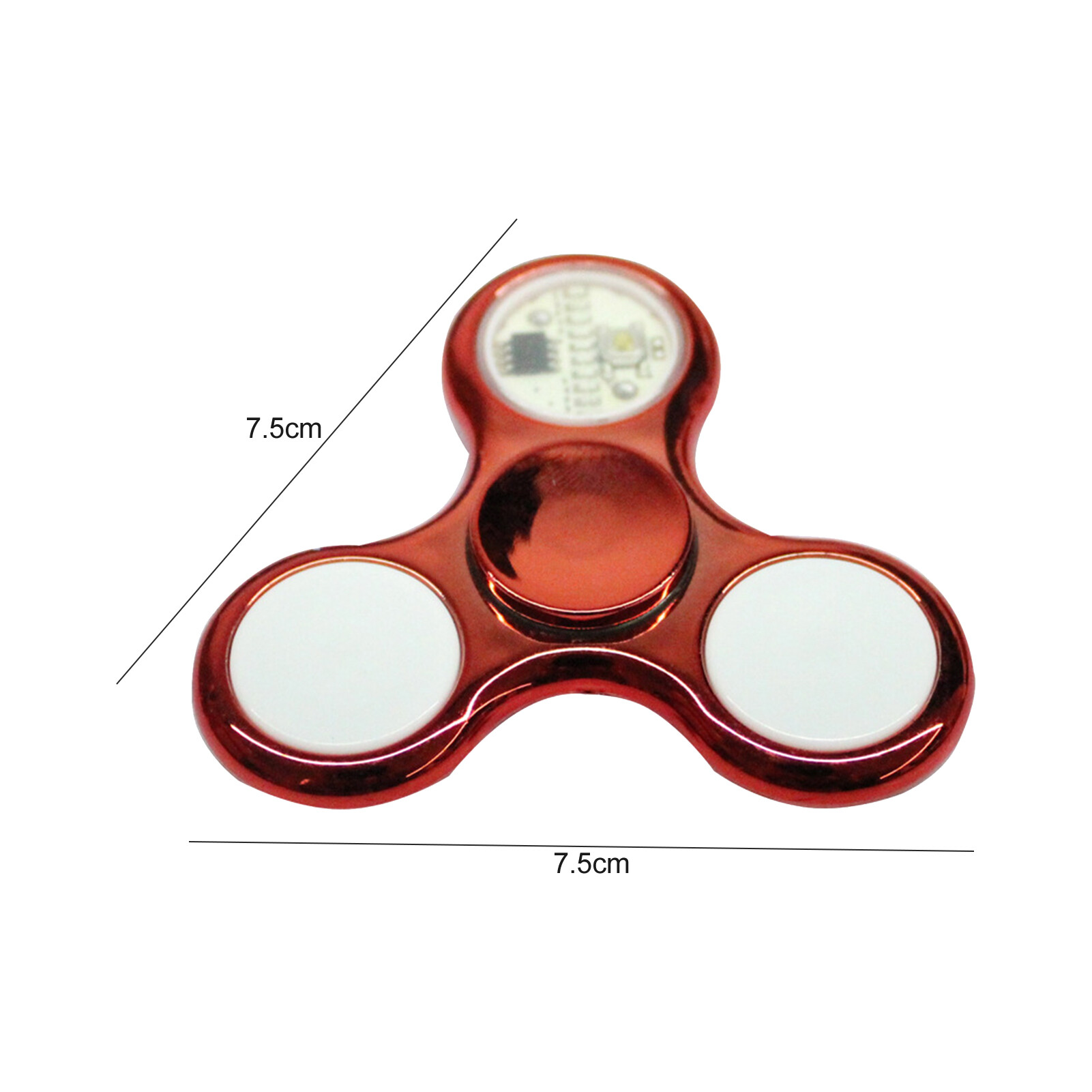 Rotating Finger Spinner Light Effect Changing Patterns LED Electroplate Finger Fidget Hand Spinner for Home