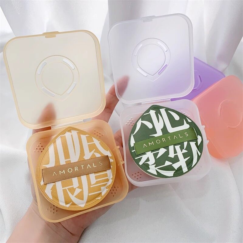 Dorisna Hộp đựng miếng bọt biển trang điểm lớn Hộp đựng đồ chống bụi xuyên thấu thoáng khí thông dụng Hộp đựng bông thoa phấn nền kẹo bông Hộp đựng miếng bọt biển trang điểm cầm tay hộp rỗng