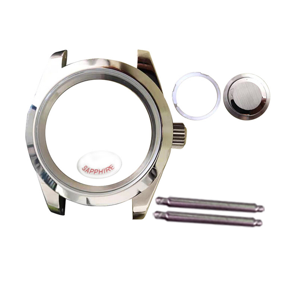 Replacement 39MM Solid Bottom Watch Case Cover for Miyota 8215 for Mingzhu 2813/3804 Mechanical Movement