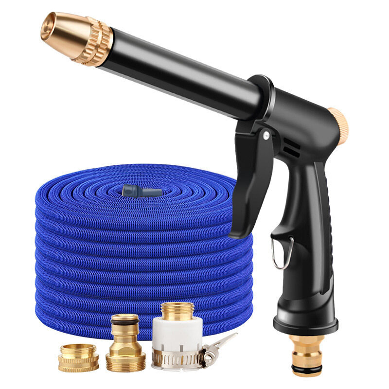 Car high pressure car wash water, new copper plating nozzle thickened long rod family car dual-purpose high pressure car wash high pressure Tool