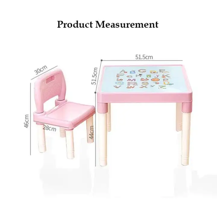 Disney Plastic Set Table Study Kids Playing Dining Table Plus 1