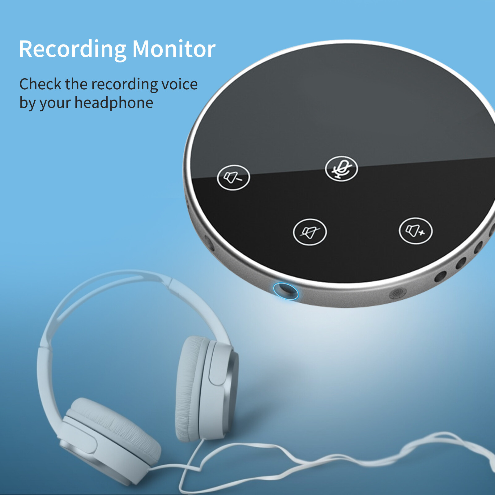 Aibecy Micro Loa Hội Nghị USB Để Bàn Tụ Điện Đa Hướng 360 ° Cắm & Phát Mic Máy Tính Để Bàn Có Loa Nút Cảm Biến Cảm Ứng, Chức Năng TẮT/Âm Lượng Tương Thích Với Windows Mac Cho PC Máy Tính Xách Tay Quay Video Hội Nghị Trò Chuyện Chơi Game