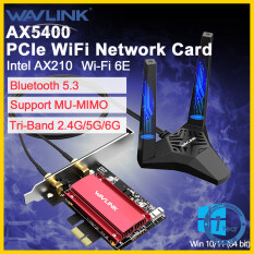 Wavlink ax5400 Wifi 6E PCIe Card mạng 2.4G/5G/6ghz802.11 AX Bộ điều hợp Wi-Fi Bluetooth 5.3 5374Mbps Wifi 6 card mạng cho Windows 10/11 PC