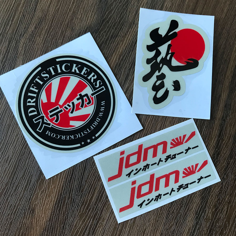 JDM Reflective Motorcycle Sticker Car Decals
