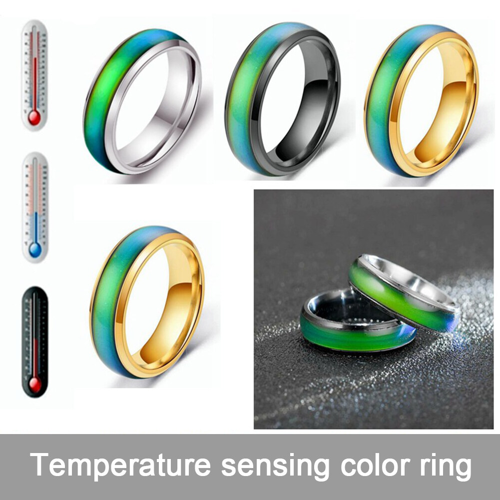 BC Changing Color Rings Stainless Ring Mood Emotion Feeling Temperature Rings For Women Men