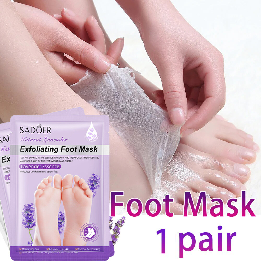 PASTSKY Lavender Exfoliating Foot Mask Pedicure Mask 35g Removes Dead Skin, Calluses Hydrating and Moisturizing Foot Care Mask Skin Rejuvenation