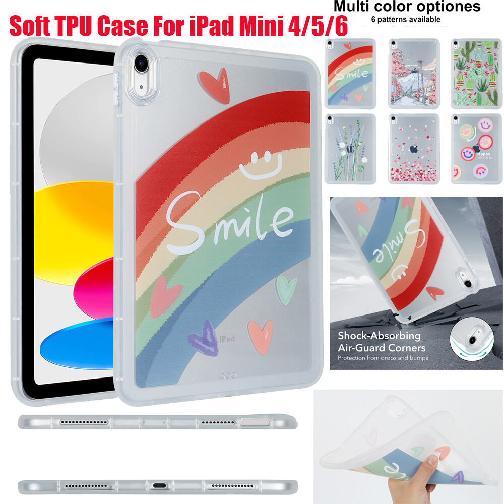Ốp Vỏ Ốp ipad silicon chống sốc Mini 4 5 6 vỏ máy tính bảng Vỏ ốp iPad Mini4 mini5 7.9 ''iPad mini6 8.3'' Ốp sơn TPU linh hoạt Ốp mặt sau trong suốt trong suốt