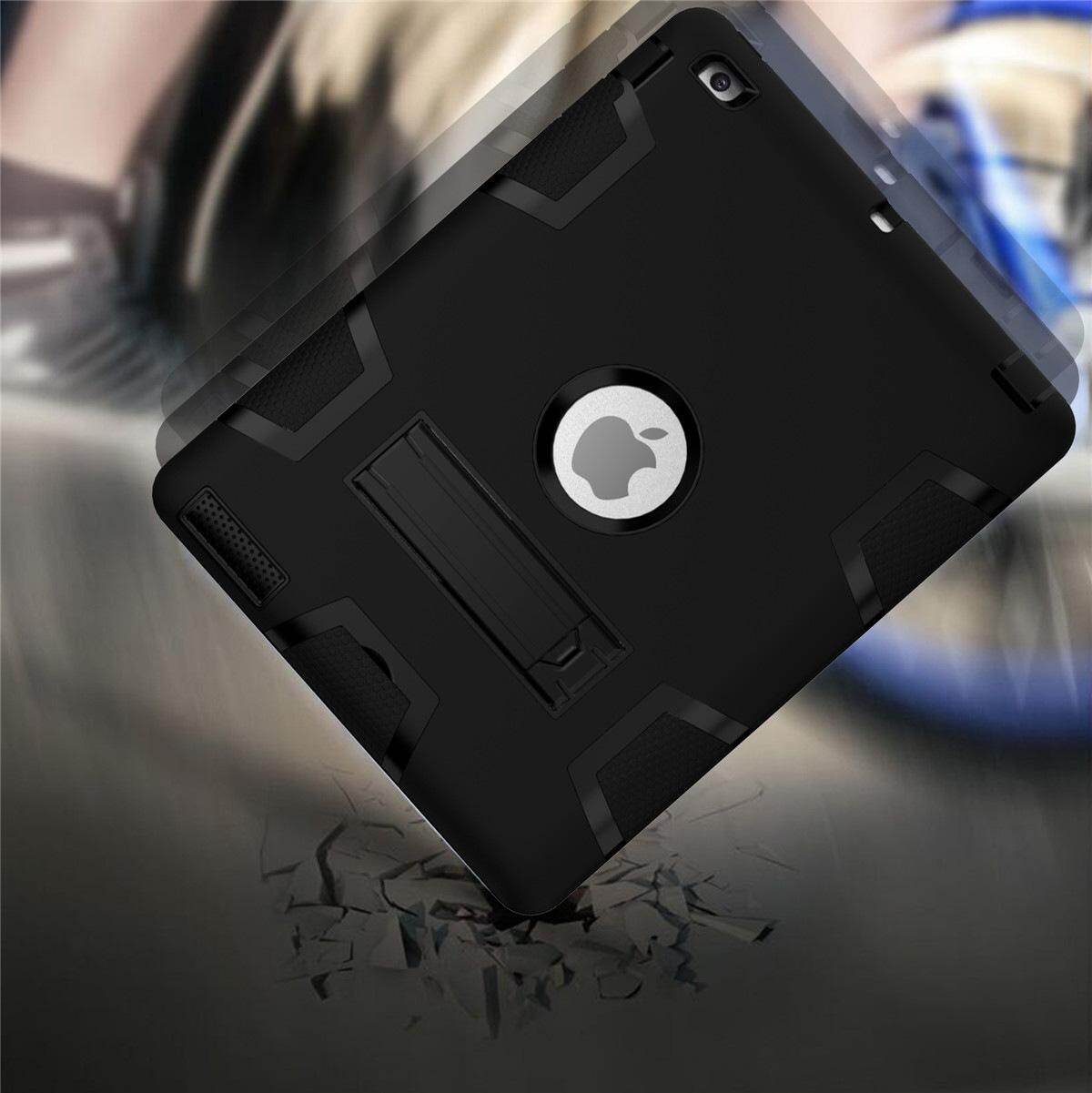 for iPad 4 3 2 Case [Full Body Protective] Rugged Three Layer Hard PC+ Soft Silicone Hybrid Armor Cover, with Adjustable Built-in Kickstand, Anti Slip, Shockproof, Impact Resistant