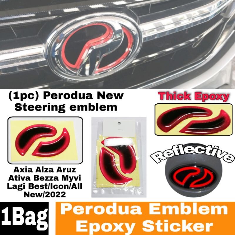 2 Tone Logo Sticker Alza Axia Aruz Bezza Viva Kancil Myvi 