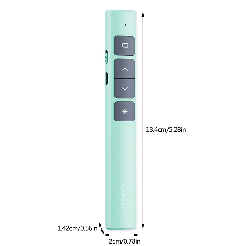 New Multifunctional Rechargeable Wireless Presentation Clicker Powerpoint Pen USB Remote Control Flip Pen Laser Courseware Remote Control Laser Projection Pointer Pen