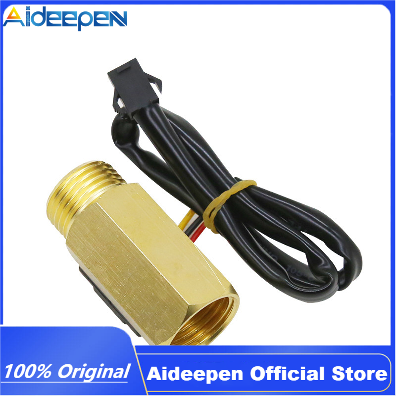 Original Aideepen 4 Points Copper Flowmeter Flow Sensor Hall Flowmeter