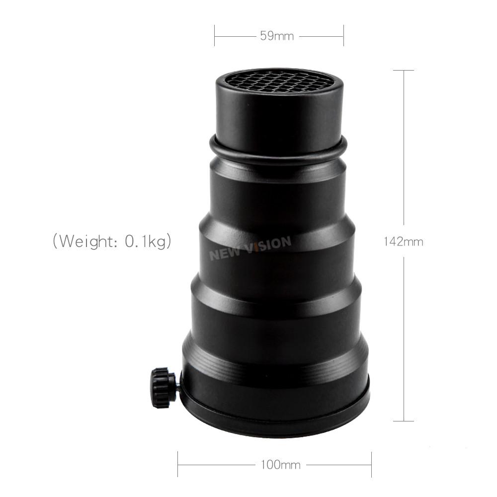 Godox SN-02 Conical Snoot Honeycomb Grid Light Beam Tube for Universal Mount Studio Strobe Flash K-150 K-180 250SDI 300SDI