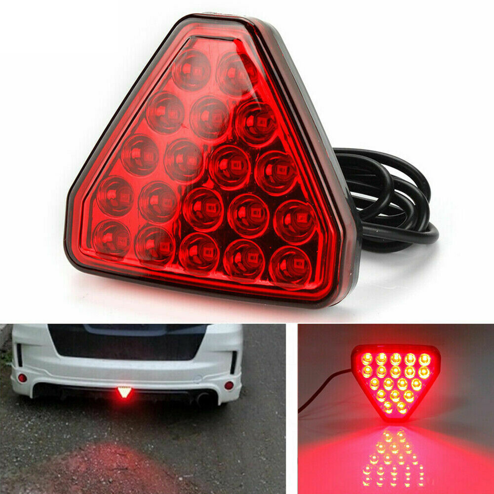 Car LED Lights Universal F1 Style Triangle Red LED 3rd Rear Bumper Tail
