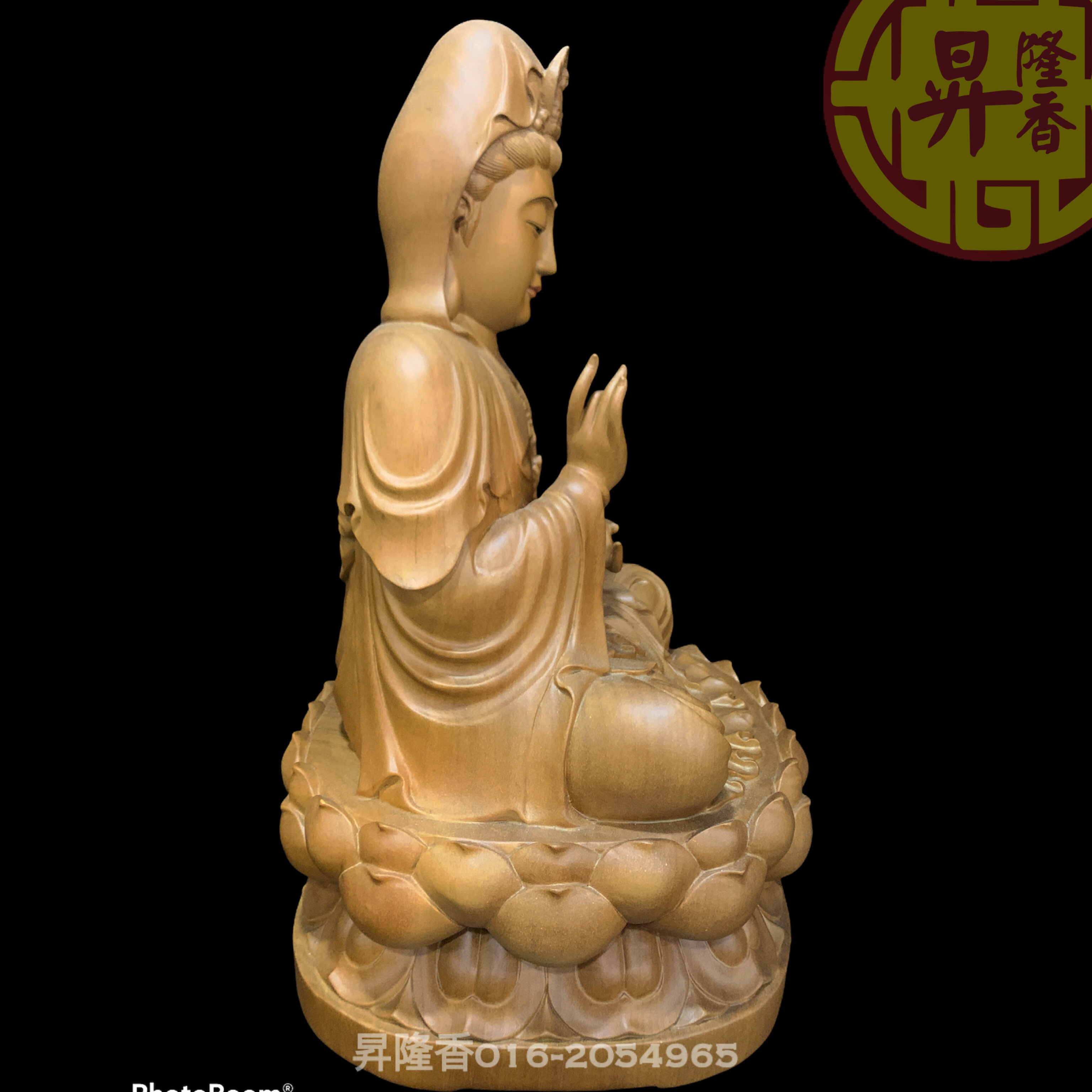 观音菩萨神像（樟木雕刻）Guan Ying Buddha statue Chang Wood