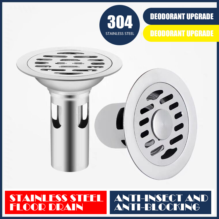 Nắp Đậy Cống Thoát Nước Sàn Nhà Tắm Nhà Bếp Hình Tròn Bằng Thép Không Gỉ 10Cm Bộ Lọc Nhà Bếp