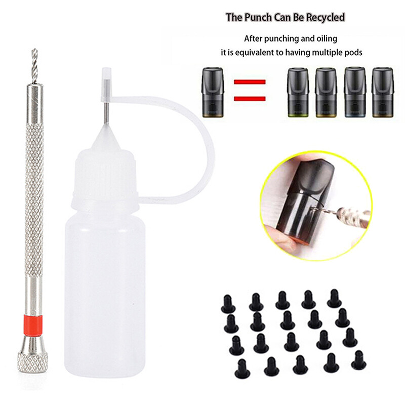 Universal Pod HoleRefillable Pod Tool Set For RELX Pod Punch Oiling Tool DIY Kit