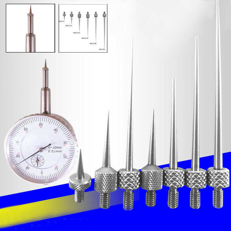 Comforhome 6Pcs DIY Dial Digital Test Indicator Contact Point Stem Rod Depth Gauge Measure