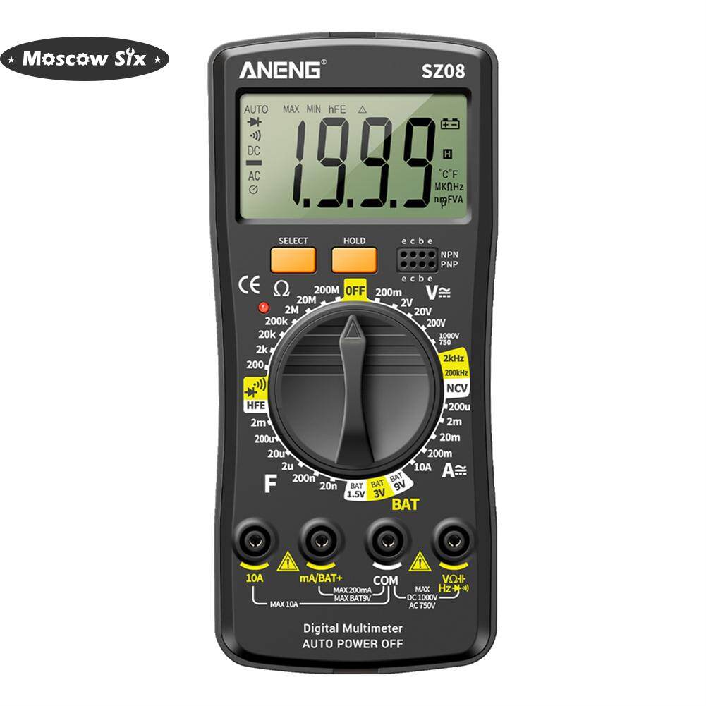 Aneng sz08 lcd diode ncv tester meter 2000 counts split digital multimeter