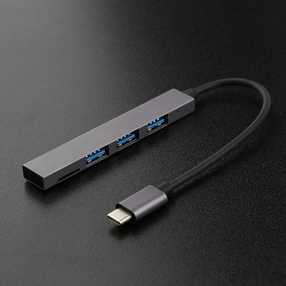 4 in 1 usb 3.1 type-c to usb 3.0 tf reader slot hub adapter for macbook pro/air