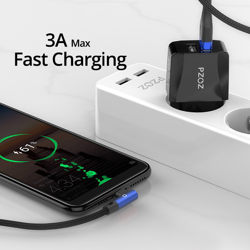 PZOZ Cáp Micro Usb Cáp Micro Usb Sạc Nhanh 90 Độ Cáp Micro Usb Cho Samsung Xiaomi Redmi Cáp Máy Tính Bảng Usb Micro Oppo A53