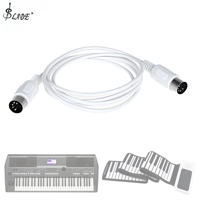 SLADE Instruments 1.5m/4.9ft 3m/9.8ft MIDI Extension Cable 5 pin male to 5 pin male Electric Piano Keyboard Instrument PC Cable