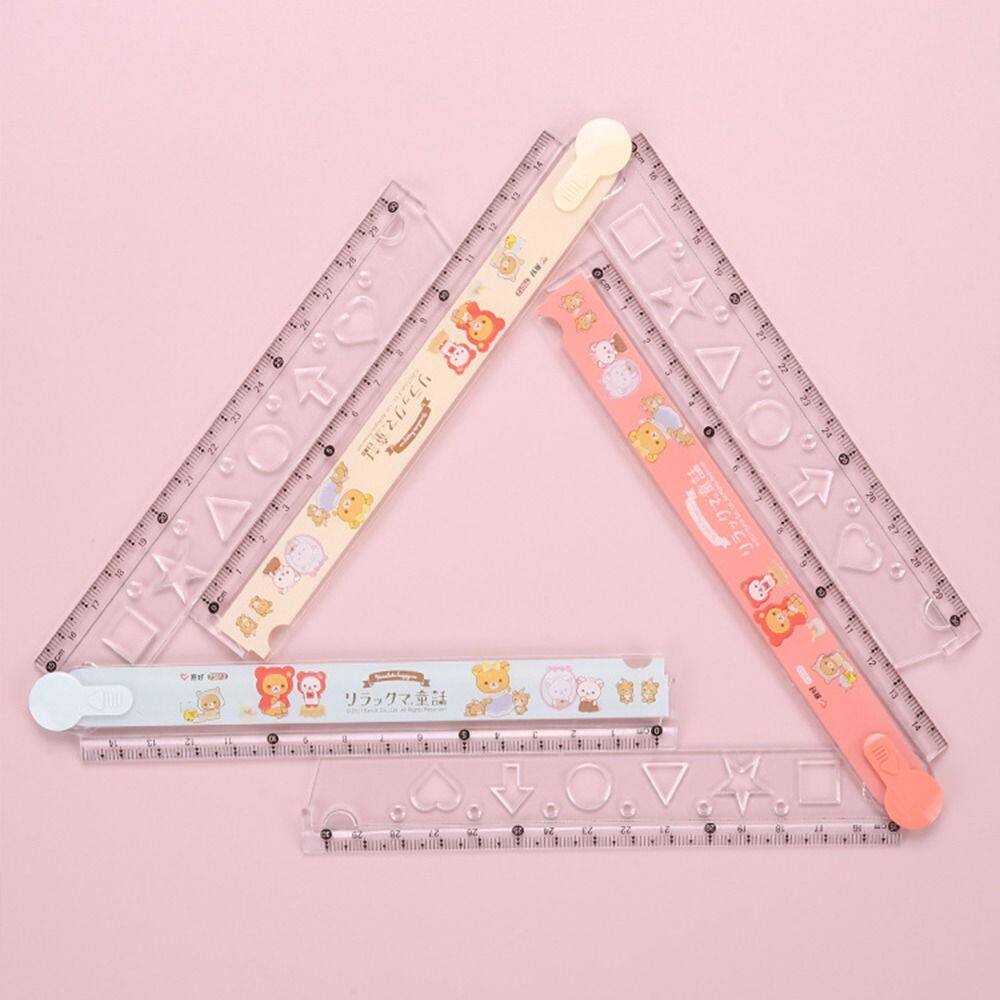 MMLUCK Cartoon Creative Student Stationery Multi-function Designer Artist Drawing Tools Folding Straight Ruler Measuring Tools Drawing Ruler Measuring Ruler