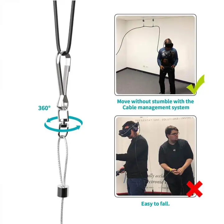 6pcs Lightweight Vr Cable Accessories Retractable Management