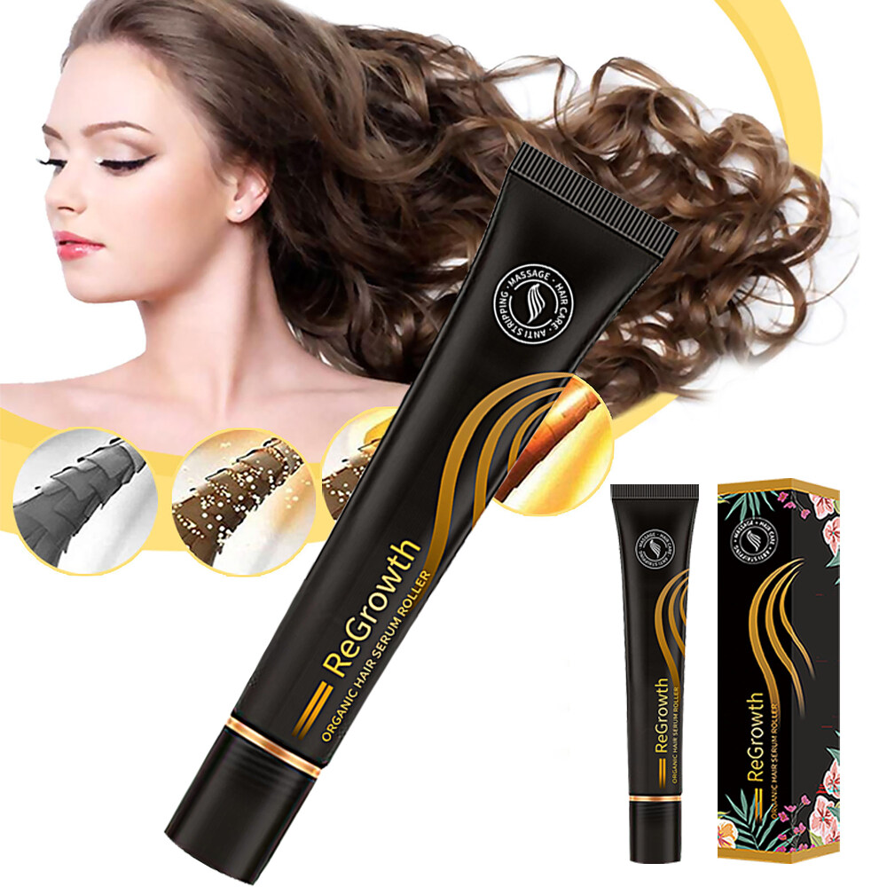 Regrowth Organic Hair Serum Roller Set, Hair Care Anti Stripping Liquid